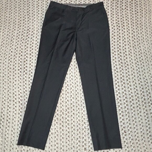 Ermenegildo Zegna Mens Dress Pants 100% Wool Transeasonal Gray 50R 35x32 - Picture 1 of 16